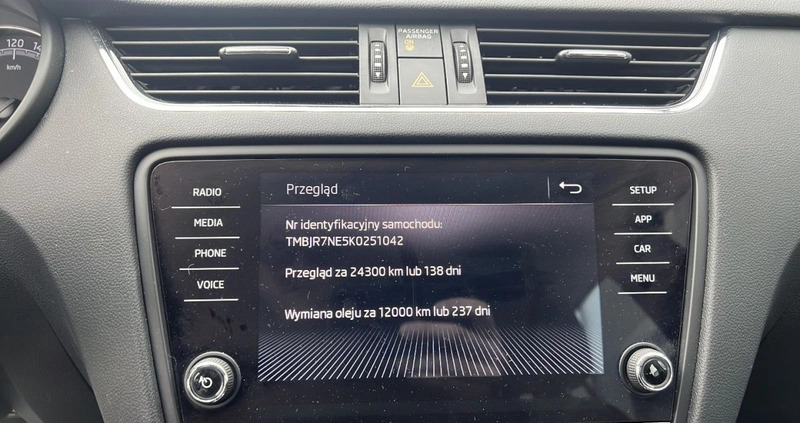 Skoda Octavia cena 65800 przebieg: 77488, rok produkcji 2019 z Jawor małe 232